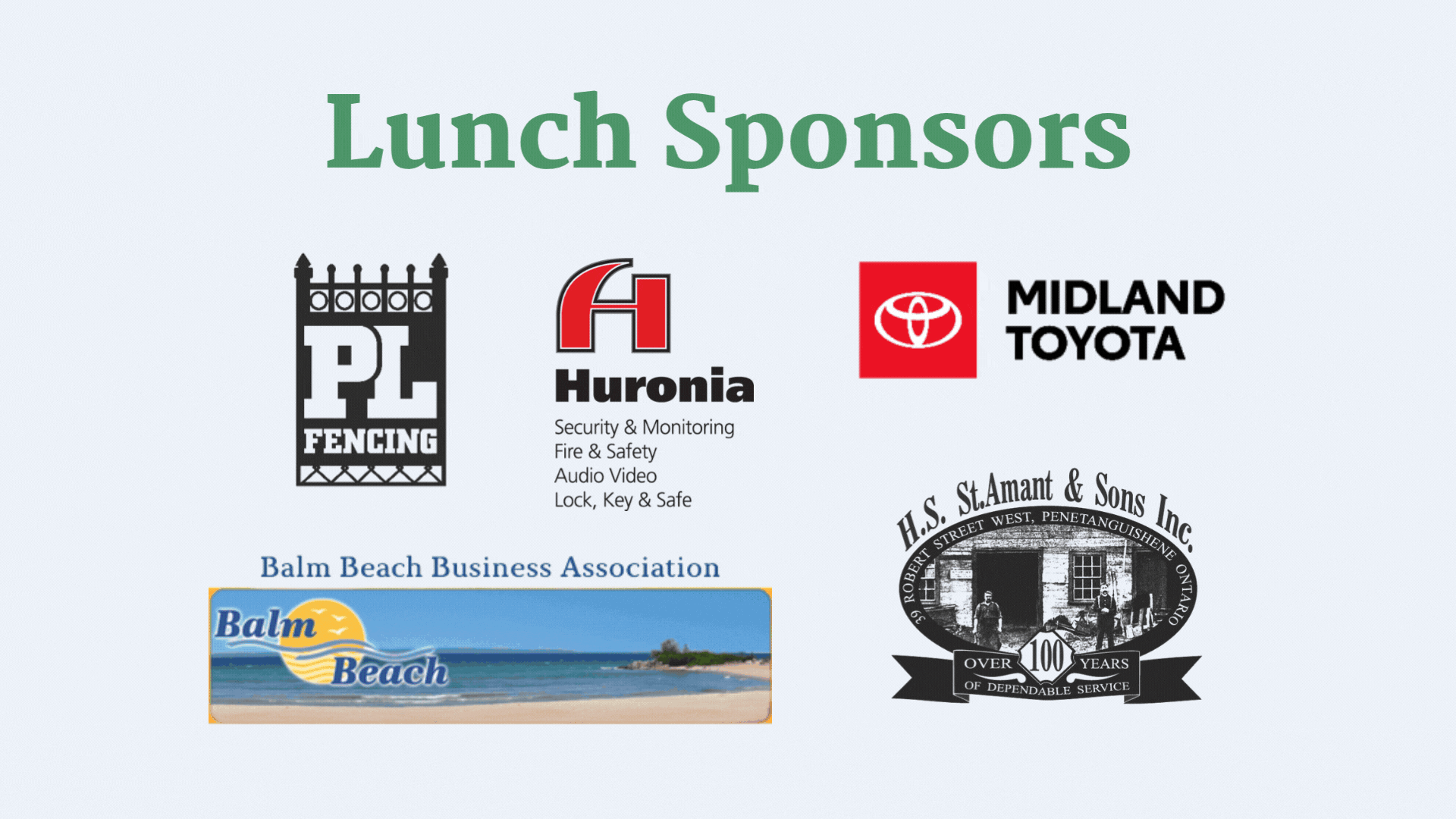 Sponsor logos for the Pickleball Tournament on a blue background.