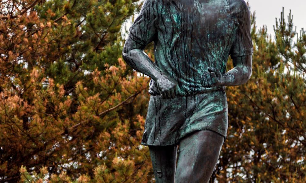 A statue of Terry Fox.
