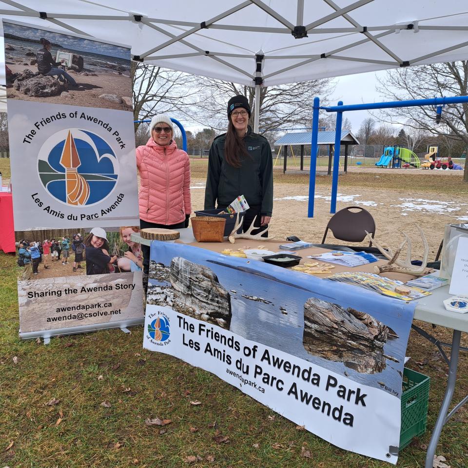 The Friends of Awenda booth and their staff/volunteers