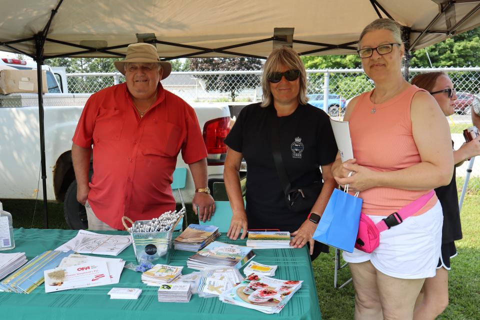 Attendee visiting the farming tent