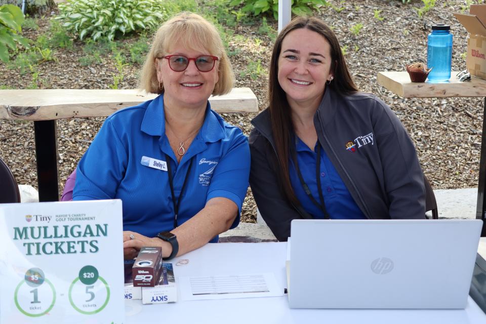 Staff and volunteers at the registration table