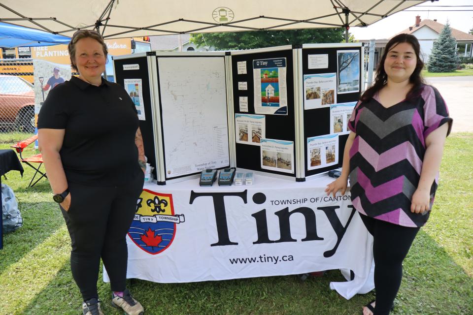 Tiny water staff at their information booth