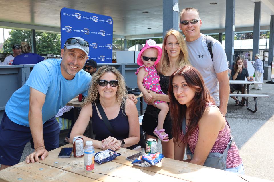 Two families enjoying the live music