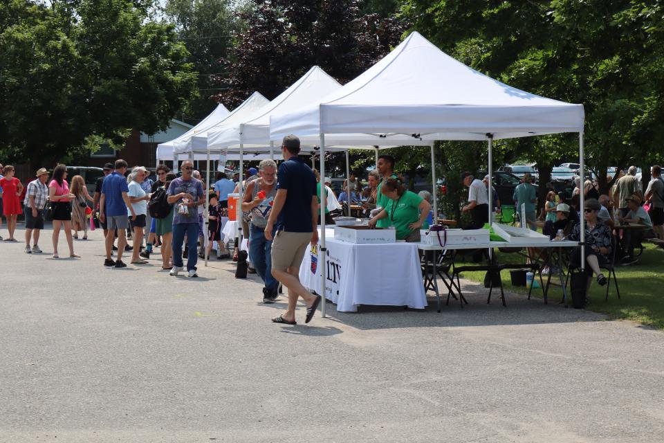 View of the food tents