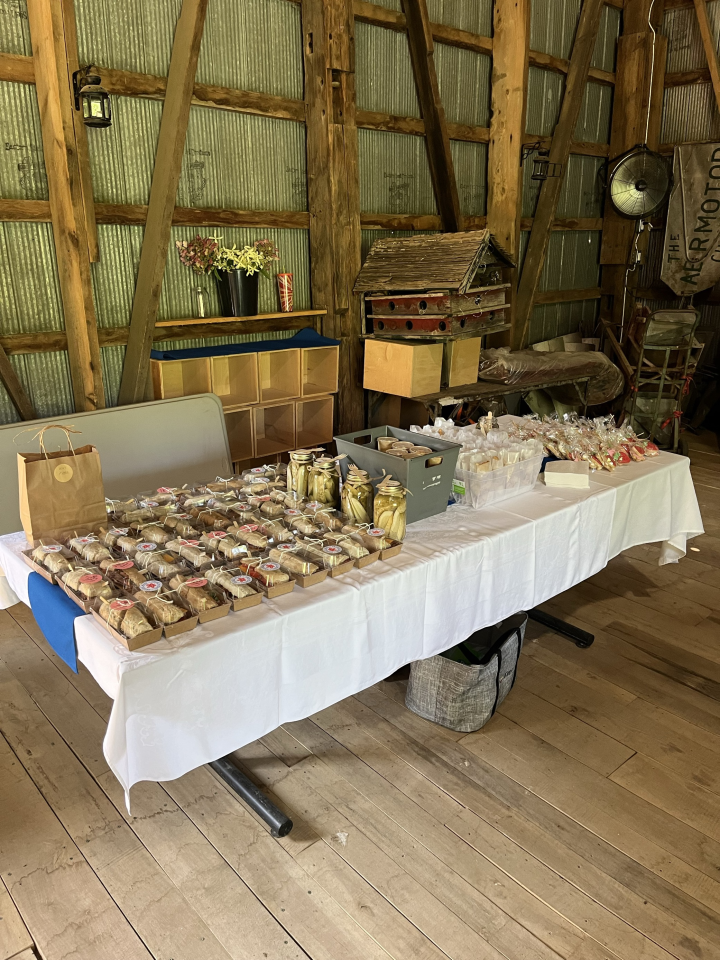 image of a table set up with a delicious lunch spread made by Fresh Baked Consulting