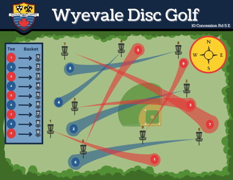 Wyevale Park, Disc Golf Course Map