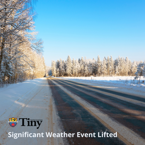 significant weather event lifted with an image of a clear rural road